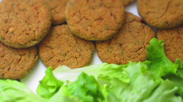 Deliciosamente sano falafel detalle