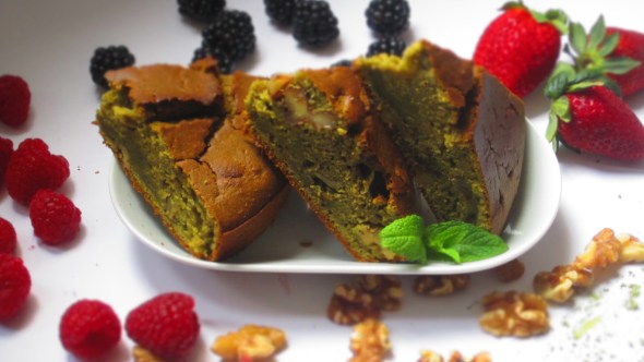 Deliciosamentesano bizcocho de té matcha